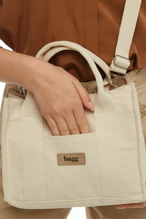 Zoozie Bags Bolso Tote de Lona Crema Zoozie Bags Bolso Tote de Lona Crema